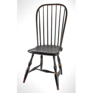 Windsor Bow-back Side Chair, High-back Having Straight Sides