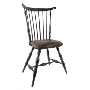 Windsor Side Chair, Fan-Back, Upholstered Seat