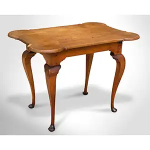 Tea Table, Queen Anne Porringer Top Table, Newport, Rhode Island, or Vicinity, 1750-1760