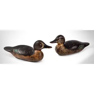 A Rigmate Pair of Mason Glasseye Blue-Winged Teal Decoys