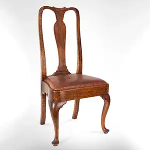 Side Chair, Queen Anne, Compass Seat, Possibly Saybrook, Connecticut, 1740-1770