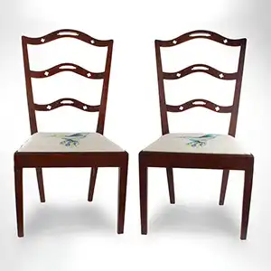 Pair, Hepplewhite Side Chairs, Original Condition, Norfolk, Litchfield County, CT, c. 1800