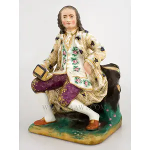 Porcelain Figure of Voltaire, French Philosopher, Statesman