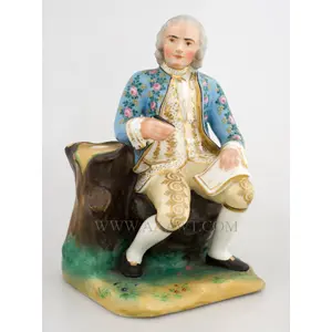 Porcelain Figure of Rousseau, Philosopher, Writer, and Composer