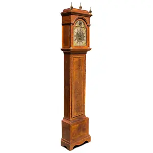 Thomas Colley Longcase Clock, Inlaid Burl Walnut, Brass Dial, London 