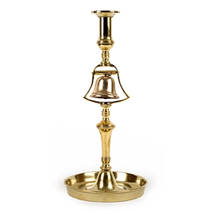 Brass Tavern Candlestick with Bell