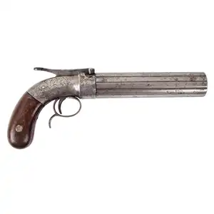 Pepperbox, Stocking & Co. Single Action, Worcester, Massachusetts, Made late 1840's to early 1850's