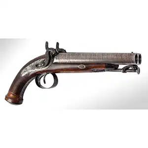 Howdah Pistol, Double Barrel, 19th Century
