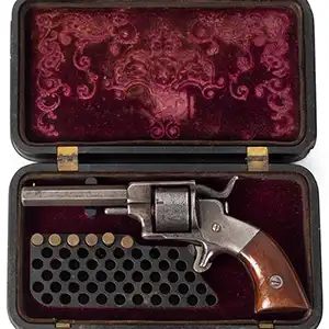 Rare 1st Model Allen & Wheelock Side Hammer Revolver, Third Issue, Cased