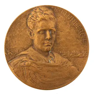 Historic Medal, Charles Lindbergh New York to Paris Commemorative Medal