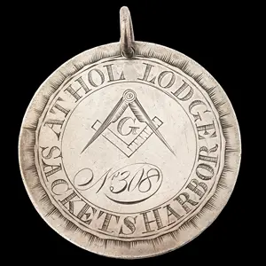 Masonic Markt Masters Jewel to Asahel Smith, Engraved Silver