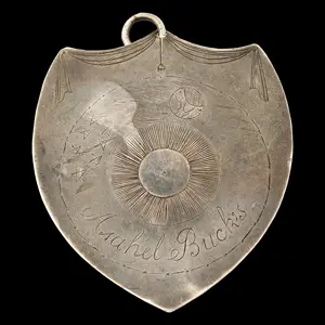 Engraved Silver Masonic Mark Masters Medal - "AB" / Asahel Brooks