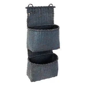 Hanging Wall Basket, Pocket Basket, Two Tiered