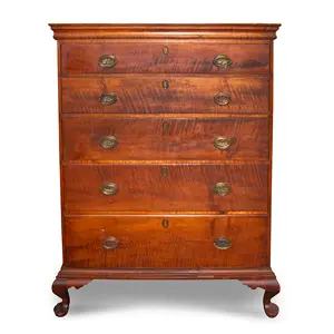 Queen Anne Tall Chest of Drawers in the Circle of Peter Bartlett