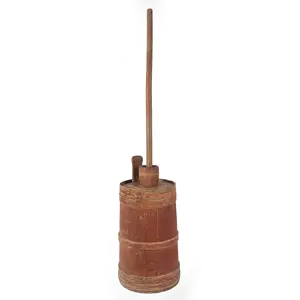 Butter Churn, Exceptional Form, Pouring Funnel, Original Paint