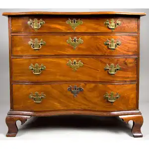 A Fine Chippendale Oxbow Chest of Drawers, The Tyler Family Chest
