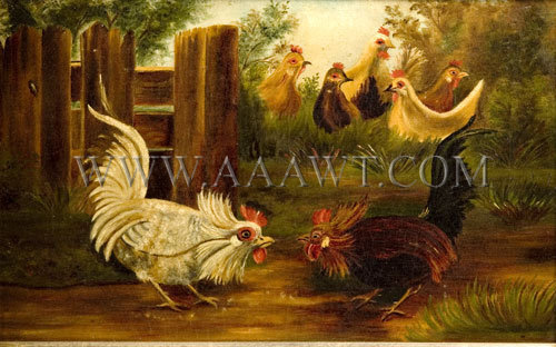 Rooster Standoff
Possibly Boston Area
Late 19th Century, entire view