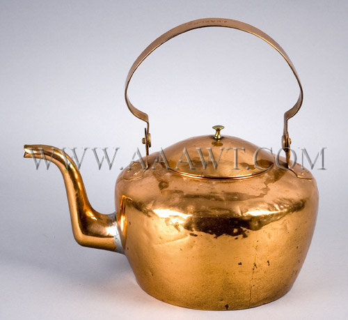 Copper Tea Kettle
By Jacob Gable
Lancaster, PA
Circa 1832 - 1848, entire view