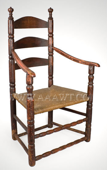 Armchair, Ladder Back
New England
Mid 18th Century, entire view