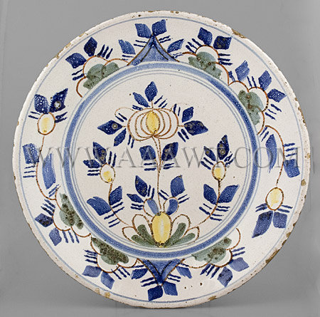 Delft Charger
Polychrome...floral, entire view