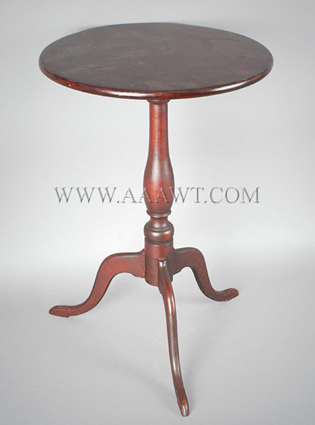 Queen Anne Candle Stand, Lovely Color and Surface
Probably Long Island, New York
Circa 1780, entire view