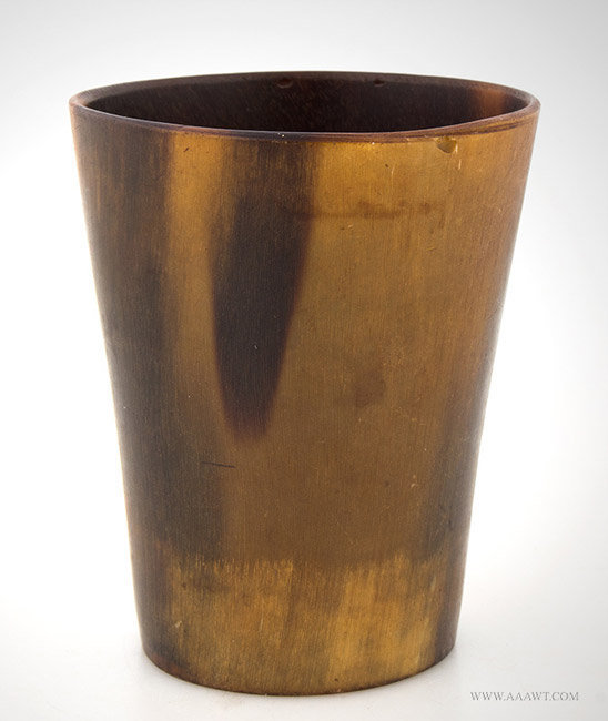 Antique Cow Horn Beaker/Dringing Cup, 18th Century, entire view