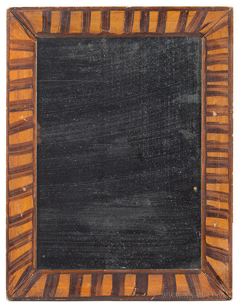 Paint Decorated Picture Frame, Mirror, Broad Brush Strokes