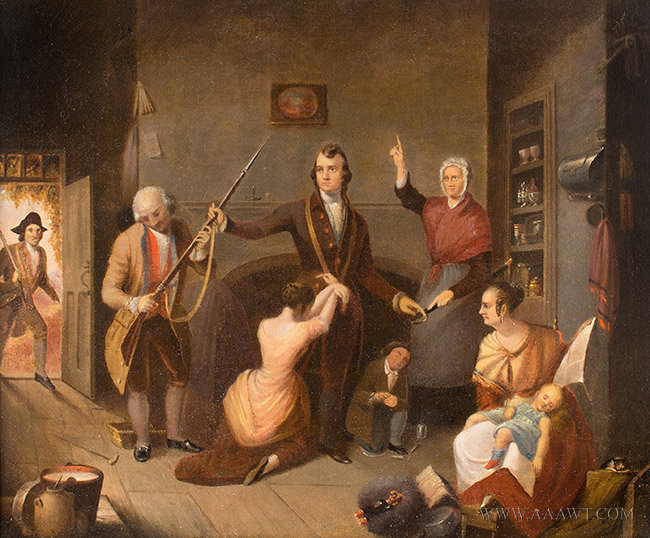 Painting, SPIRIT of 76, Revolutionary War, after Thompkins Matteson
In the circle of Thompkins Harrison Matteson (1813 to 1884), entire view