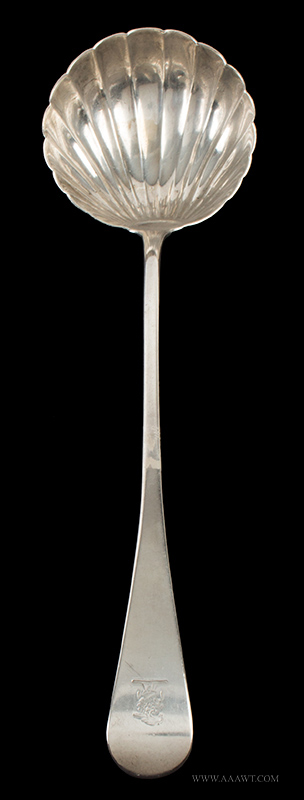 Antique Silver Ladle, Cripps, London
William Cripps, active 1743 – 1760
London, England, entire view