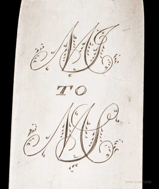 Silver Ladle, Garrett, Philadelphia
Phillip Garrett, active 1801 – 1828
Philadelphia, PA, marks detail 1