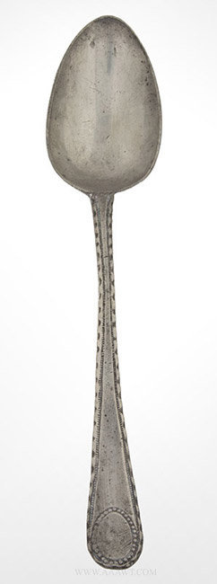 Antique Pewter Spoon by T and T Compton, London, entire view
