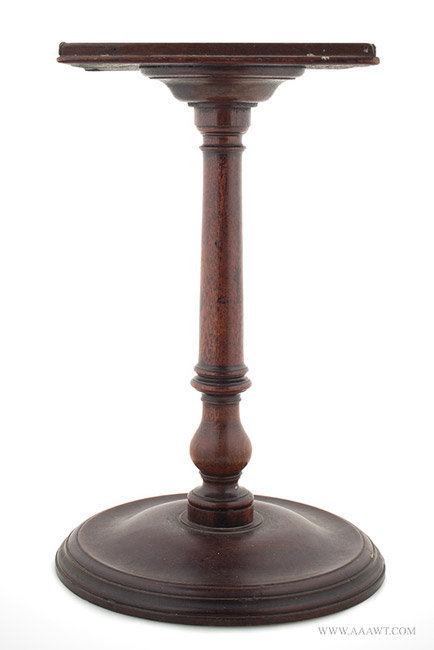 Antique Tabletop Turned Mahogany Tidy/Candlestand, 18th Century, entire view