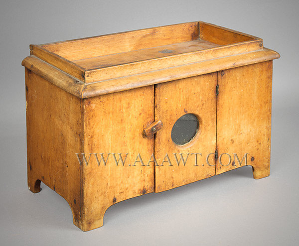 Childs Dry Sink Toy, Miniature, Glazed Door
Northeast, America
Mid 19th Century, angle view