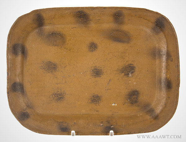 Smoke Decorated Tin Tray, 19th Century, entire view
