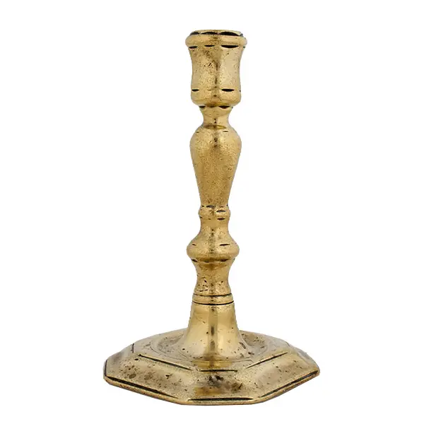 French Louis XIV Brass Candlestick