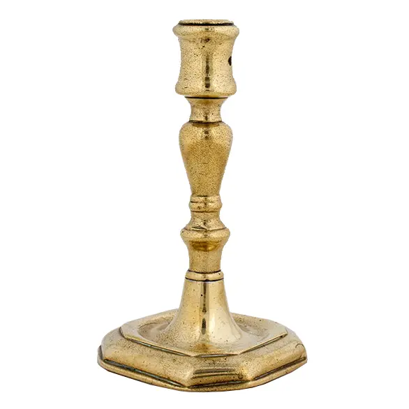 French Louis XIV Brass Candlestick