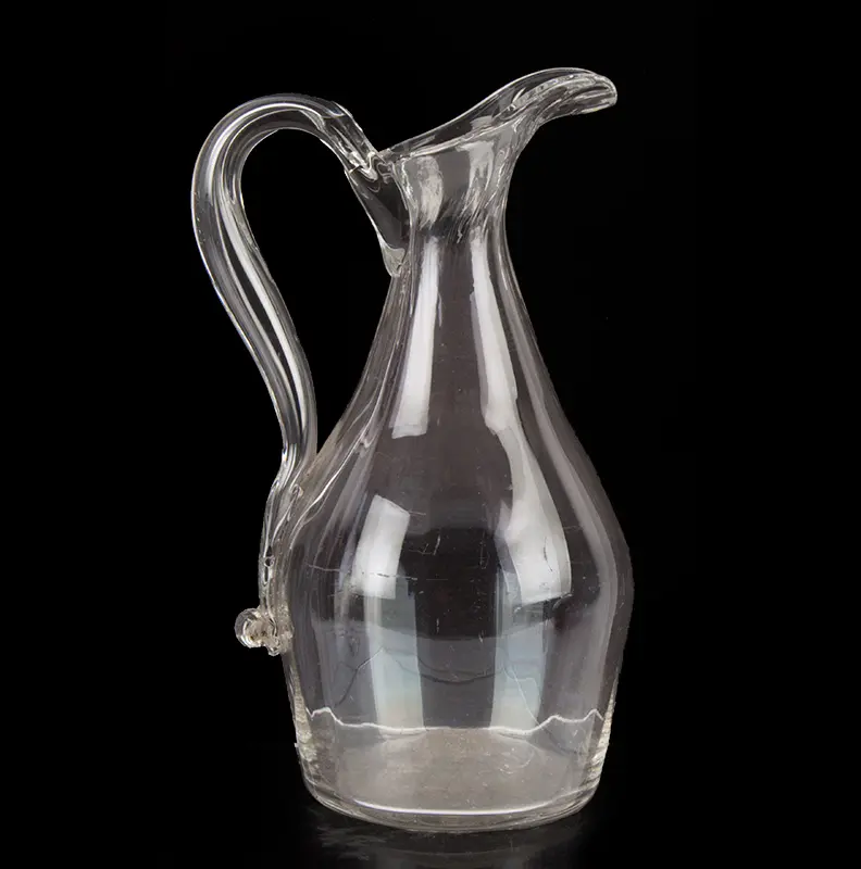 Free Blown Colorless Glass Cruet