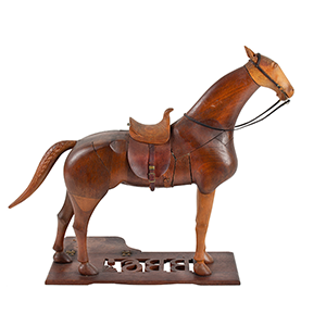 Horse Sculpture, Laminated and Carved, Geometric Puzzle, Precise Anatomy Inventory Thumbnail