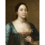 Portrait, Lady in Blue, by Blackburn, circa 1750-1760_786-7