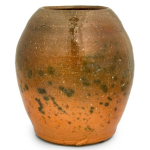 Redware Vase, Lead Glaze Spotted with Green Inventory Thumbnail
