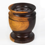 Lignum-Vitae,-Lathe-Turned,-Flag-Holder_MH11-52