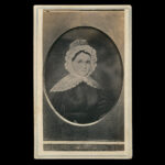 205-27_CDV of Miniature Folk Portrait of Attractive Woman Wearing a Bonnet_1