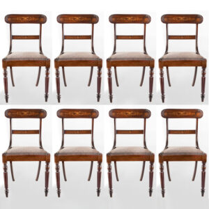 Regency Side Chairs, Eagle and Scroll Inlay, Rosewood Inventory Thumbnail