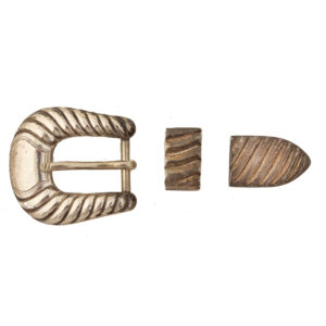 Silver, Western American, 3 Piece Buckle Set, Ranger, Signed: BOHLINMADE Inventory Thumbnail
