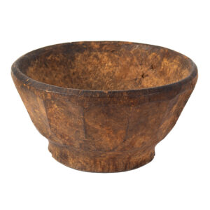 Treen, Burl Bowl, Geometric Faceted Form, Great Patina, Rare & Unusual Inventory Thumbnail