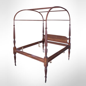 Sheraton Tester Bed, Arched Canopy, Turned & Reeded Posts, Original Surface Inventory Thumbnail