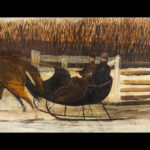 1433-2_2_Painting,-Winter-Scene,-Sleighing