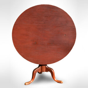 Chippendale Revolving Tiptop Tea Table, Red Stain, Connecticut River Valley, Chapin School Inventory Thumbnail