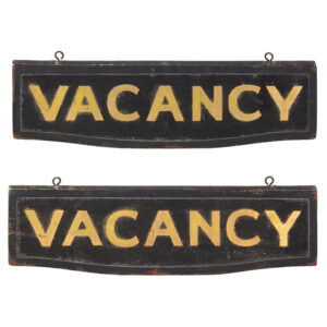 Vintage Sign, VACANCY, Double Sided Inventory Thumbnail