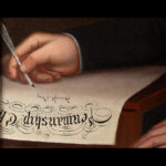 1300-4_3_Portrait,-Gentleman,-Penmanship,-1845_detail